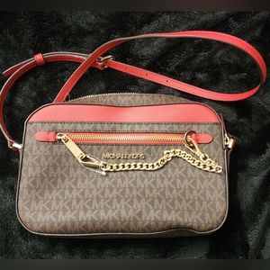 Michael kors purse red/brown